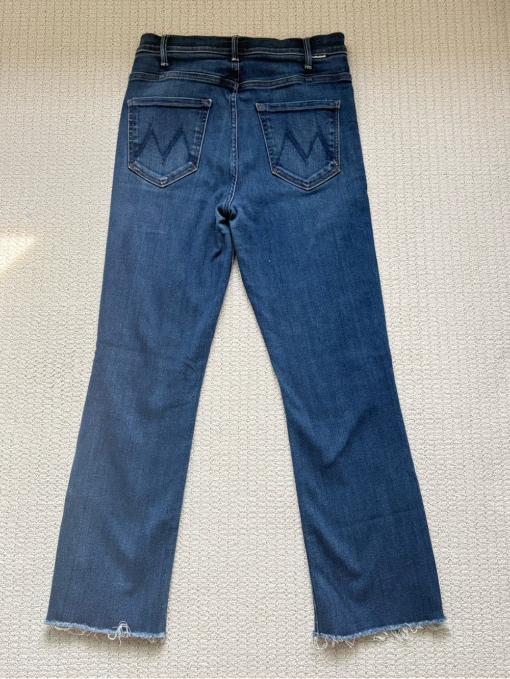 MOTHER The Hustler Ankle Fray Jeans Size 28  Raw Hem Crop Denim - Picture 2 of 9